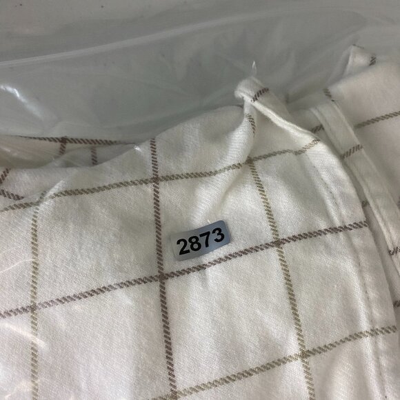 Everlane The Brushed Flannel Shirt Window Pane Button Down Long Sleeve White M - Picture 7 of 7